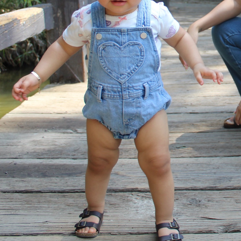 Heart Jean romper